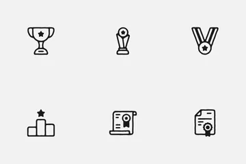 Hand Drawn Trophy Icon Pack