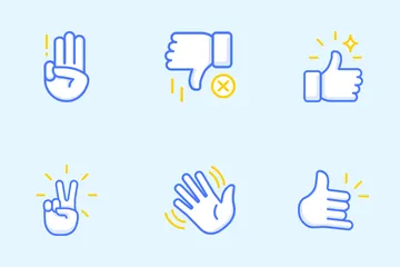 Hand Emoji Sticker Icon Pack