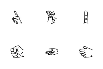 Hand Gesture And Gesticulate Icon Pack