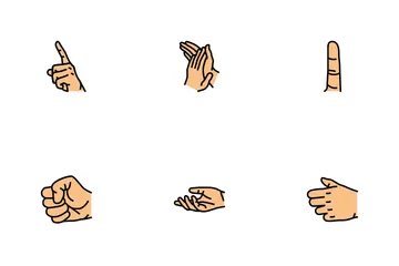 Hand Gesture And Gesticulate Icon Pack