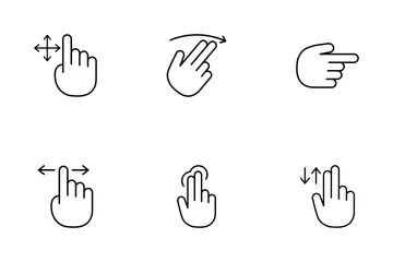 Hand Gestures Mobile Icon Pack