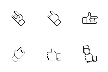 Hand Gestures Various Icon Pack