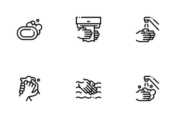 Hand Healthy Hygiene Icon Pack