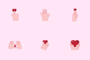Hand Of Valentine's Day Icon Pack