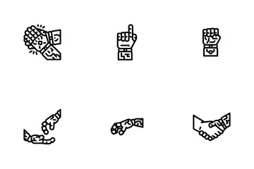 Hand Robot Technology Icon Pack