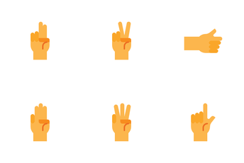 Hand Sign And Gesture Icon Pack