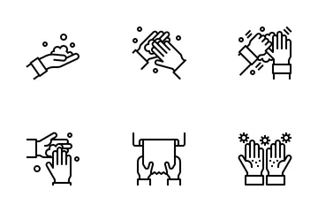Hand Washing And Hygiene Icon Pack
