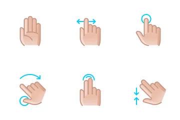 Hands & Gestures (color) Icon Pack