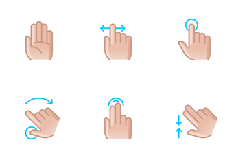 Hands & Gestures (color) Icon Pack