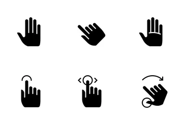 Hands & Gestures (glyph) Icon Pack