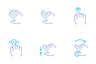 Hands & Gestures (simple Color)
