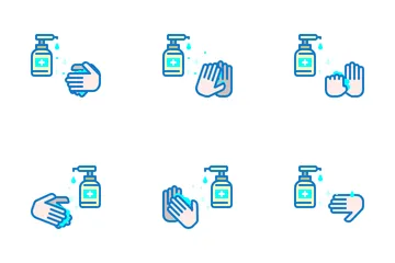 Hands Washing Icon Pack