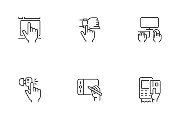 Hands With Devices Icon Pack