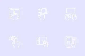 Hands With Devices Icon Pack