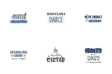 Handwritten Icons About Winter Icon Pack