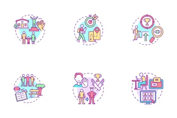 Happiness Mindset Icon Pack