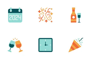 Happy New Year 2024 Icon Pack