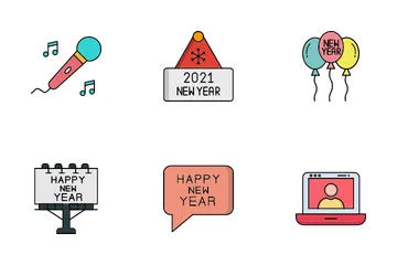 Happy New Year Icon Pack