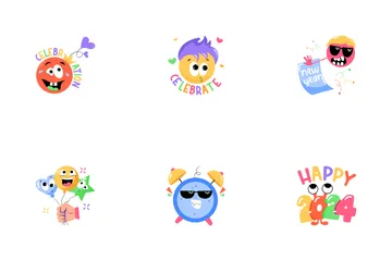 Happy New Year Stickers Icon Pack