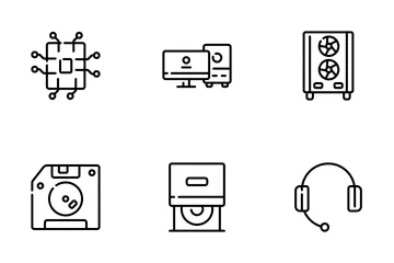 Hardware de la computadora Paquete de Iconos