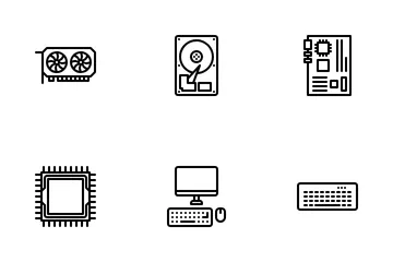 Hardware de la computadora Paquete de Iconos