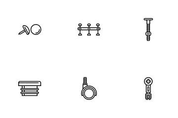 Hardware-Möbel-Detailmontage Symbolpack