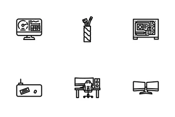 Procesador de hardware de PC para juegos Paquete de Iconos