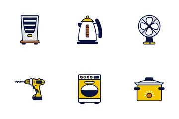 Haushaltsgeräte und Haushaltsgeräte Symbolpack