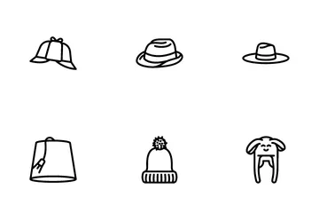 Headgear Stylish Head Clothes Icon Pack