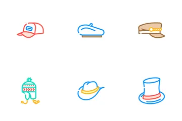 Headgear Stylish Head Clothes Icon Pack