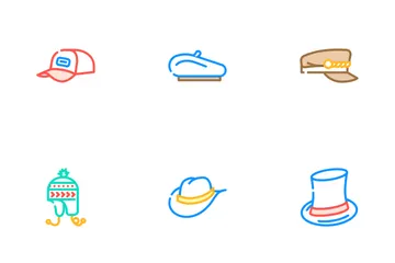 Headgear Stylish Head Clothes Icon Pack