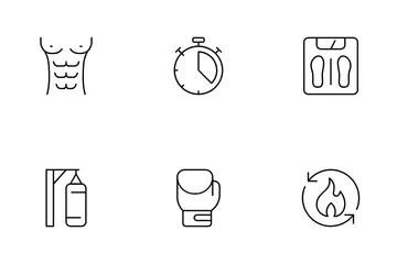 Health And Fitness Challenges Icon Pack