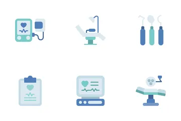 Health Office Equipment Icon Pack