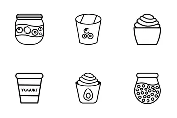 Healthy Desserts - Frozen Yogurt Icon Pack