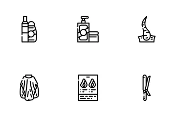 Healthy Hair Treatment Icon Pack