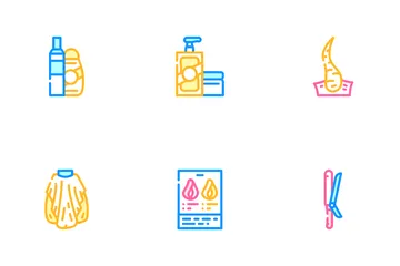 Healthy Hair Treatment Icon Pack