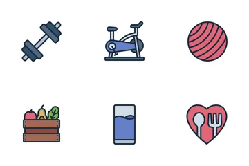 Healthy Lifestyle (Filled Line) Icon Pack