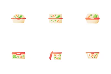 Healthy Ready Meal For Take Out Icon Pack