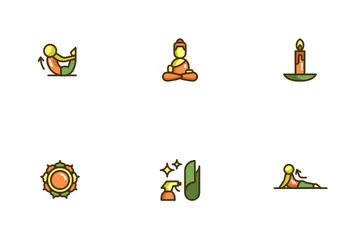 Healthy Yoga Activity Icon Pack
