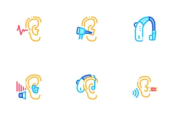 Hearing Human Sense Icon Pack
