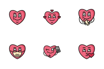 Heart Emoticons Icon Pack