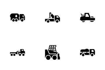 Heavy Hauler And Oversize Load Vehicles Icon Pack