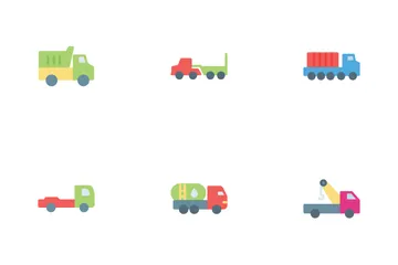 Heavy Hauler And Oversize Load Vehicles Icon Pack