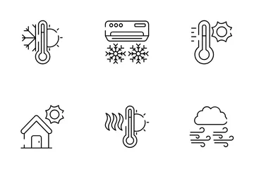 Heizung und Kühlung Symbolpack
