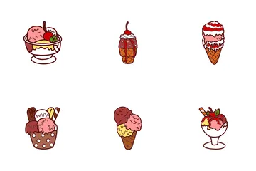 Helado Paquete de Iconos