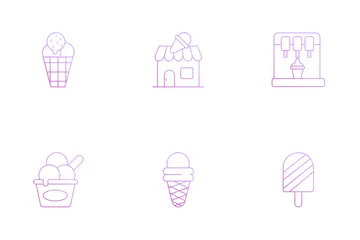 Helado Paquete de Iconos