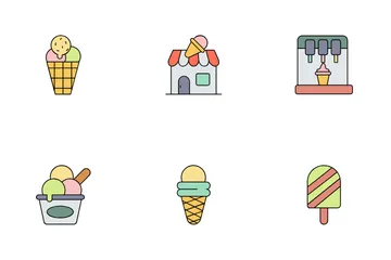 Helado Paquete de Iconos