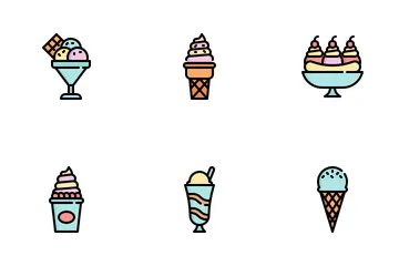 Helado Paquete de Iconos