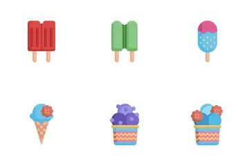 Helado Paquete de Iconos