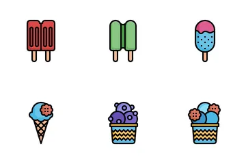 Helado Paquete de Iconos